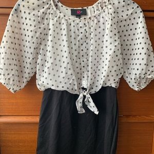 Polka dot pencil bottom dress Girls Size 7